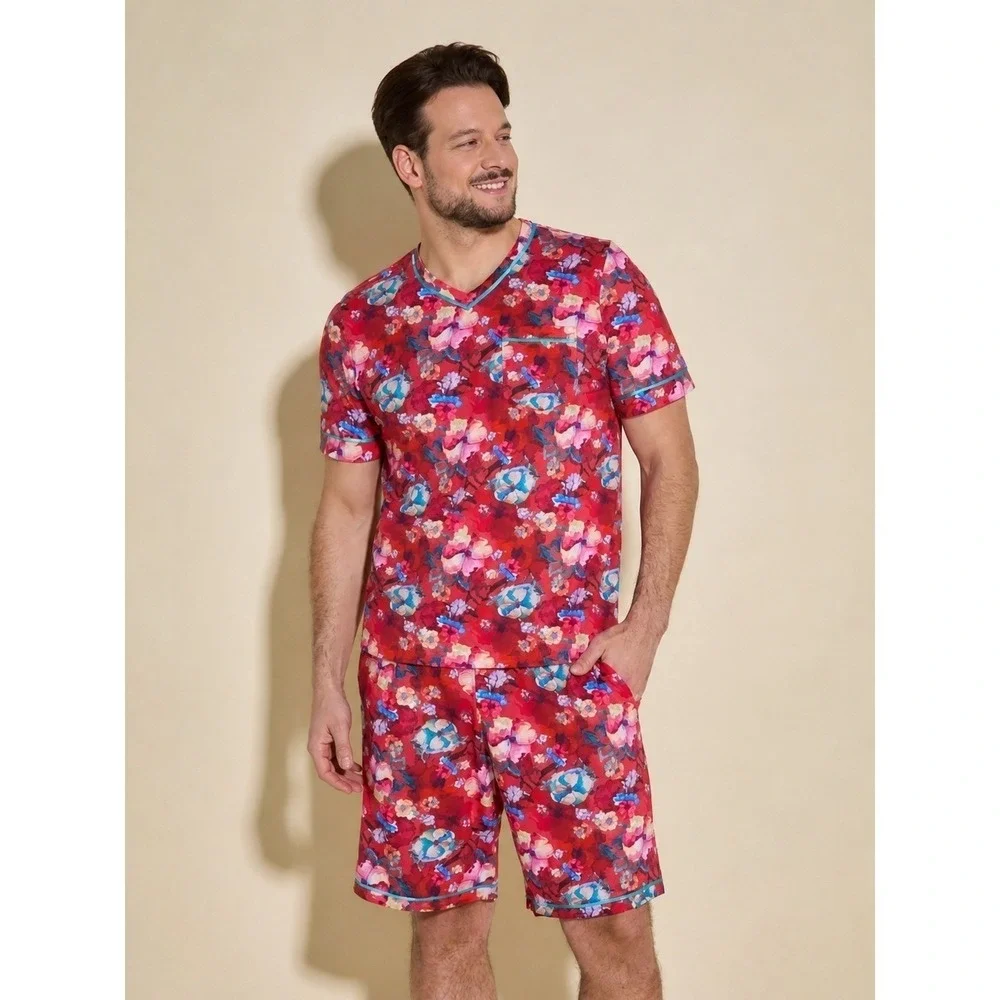 Cosabella Bella Men's Floral Modal Cotton Pajama Set Size S NWT